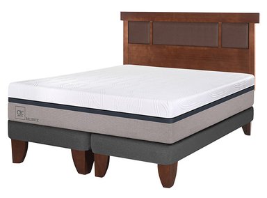 JUEGO DE DORMITORIO CIC CAMA EUROPEA BALANCE BD 2 PLAZAS + RESPALDO NEW DUBLIN CARAMELO - 2