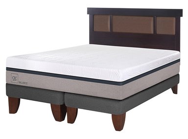 JUEGO DE DORMITORIO CIC CAMA EUROPEA BALANCE BD 2 PLAZAS + RESPALDO NEW DUBLIN CHOCOLATE - 2