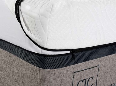 JUEGO DE DORMITORIO CIC CAMA EUROPEA BALANCE BD 2 PLAZAS + RESPALDO NEW TORINO CARAMEL - 3