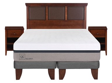 JUEGO DE DORMITORIO CIC CAMA EUROPEA BALANCE BD 2 PLAZAS + SET NEW TORINO - 1
