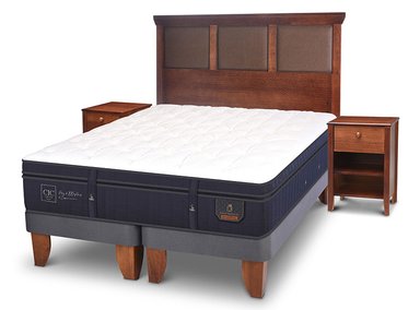 JUEGO DE DORMITORIO CIC CAMA EUROPEA SUPER PREMIUM BD 2 PLAZAS + SET NEW TORINO - 2