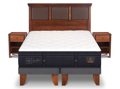 JUEGO DE DORMITORIO CIC CAMA EUROPEA SUPER PREMIUM BD 2 PLAZAS + SET NEW TORINO - 1