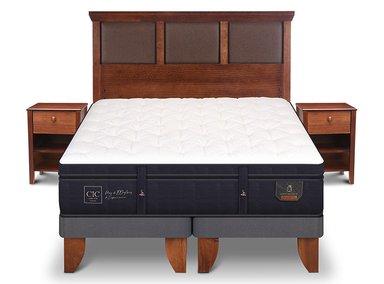 JUEGO DE DORMITORIO CIC CAMA EUROPEA SUPER PREMIUM KING + SET NEW TORINO - 1