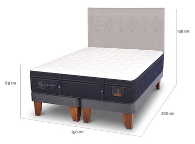 JUEGO DE DORMITORIO CIC CAMA EUROPEA SUPER PREMIUM BD 2 PLAZAS + RESPALDO TIGRIS - 3