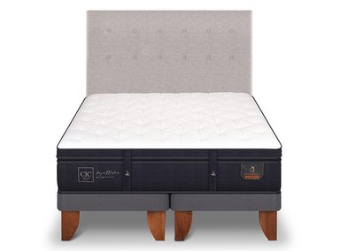JUEGO DE DORMITORIO CIC CAMA EUROPEA SUPER PREMIUM BD 2 PLAZAS + RESPALDO TIGRIS - 1