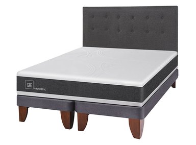JUEGO DE DORMITORIO CIC CAMA EUROPEA NEW ORTOPEDIC BD 2 PLAZAS + RESPALDO EUFRATES - 2
