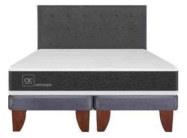 JUEGO DE DORMITORIO CIC CAMA EUROPEA NEW ORTOPEDIC BD 2 PLAZAS + RESPALDO EUFRATES - 1