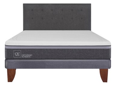 JUEGO DE DORMITORIO CIC CAMA EUROPEA ORTOPEDIC ADVANCE BN 2 PLAZAS + RESPALDO EUFRATES - 1