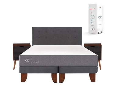 JUEGO DE DORMITORIO CIC CAMA EUROPEA SMART BD 2 PLAZAS + SET EUFRATES - 1