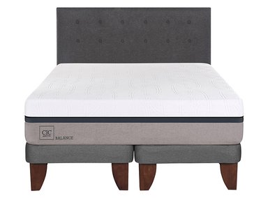 JUEGO DE DORMITORIO CIC CAMA EUROPEA BALANCE BD 2 PLAZAS + RESPALDO EUFRATES - 1