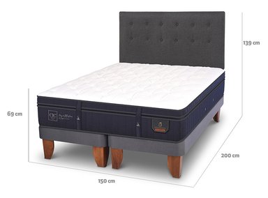 JUEGO DE DORMITORIO CIC CAMA EUROPEA SUPER PREMIUM BD 2 PLAZAS + RESPALDO EUFRATES - 3