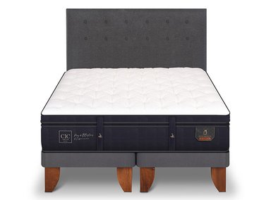 JUEGO DE DORMITORIO CIC CAMA EUROPEA SUPER PREMIUM BD 2 PLAZAS + RESPALDO EUFRATES - 1