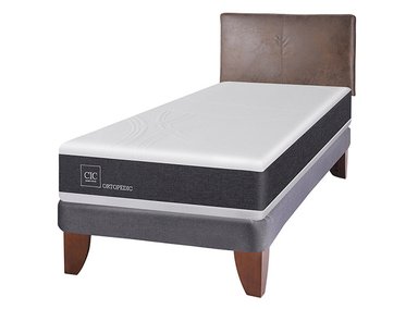 JUEGO DE DORMITORIO CIC CAMA EUROPEA NEW ORTOPEDIC 1.5 PLAZAS + RESPALDO BAKER - 2