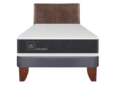 JUEGO DE DORMITORIO CIC CAMA EUROPEA NEW ORTOPEDIC 1.5 PLAZAS + RESPALDO BAKER - 1