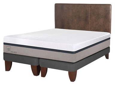 JUEGO DE DORMITORIO CIC CAMA EUROPEA BALANCE BD 2 PLAZAS + RESPALDO BAKER - 2