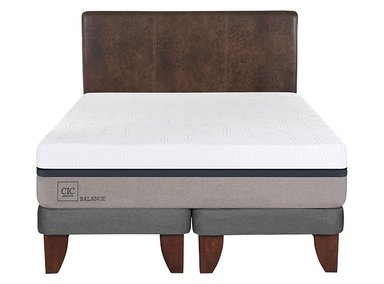 JUEGO DE DORMITORIO CIC CAMA EUROPEA BALANCE BD 2 PLAZAS + RESPALDO BAKER - 1
