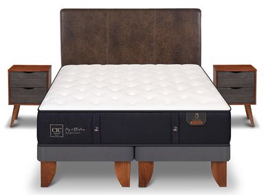JUEGO DE DORMITORIO CIC CAMA EUROPEA PREMIUM KING + SET BAKER - 1