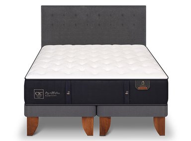 JUEGO DE DORMITORIO CIC CAMA EUROPEA PREMIUM KING + RESPALDO EUFRATES - 1