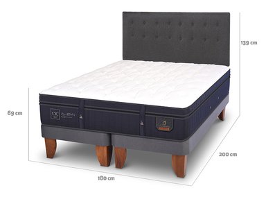 JUEGO DE DORMITORIO CIC CAMA EUROPEA SUPER PREMIUM KING + RESPALDO EUFRATES - 3