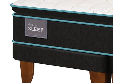 JUEGO DE DORMITORIO CIC CAMA EUROPEA GREEN SLEEP BD 2 PLAZAS + SET TORINO CARAMEL - 4