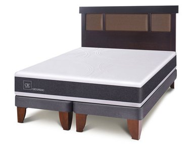 JUEGO DE DORMITORIO CIC CAMA EUROPEA ORTOPEDIC BD 2 PLAZAS + RESPALDO DUBLIN CHOCOLATE - 2