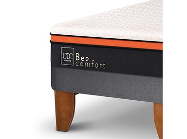 JUEGO DE DORMITORIO CIC CAMA EUROPEA BEE COMFORT BD 2 PLAZAS + SET NEW TORINO CARAMEL - 4