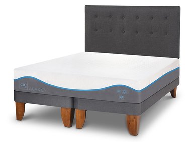 JUEGO DE DORMITORIO CIC CAMA EUROPEA ALASKA BD 2 PLAZAS + RESPALDO EUFRATES - 2