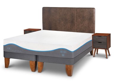 JUEGO DE DORMITORIO CIC CAMA EUROPEA ALASKA BD 2 PLAZAS + SET BAKER - 2