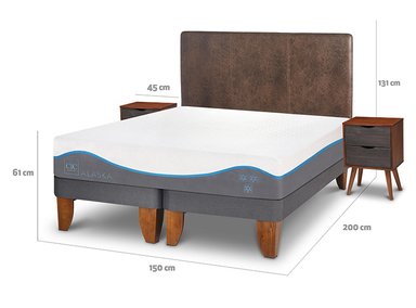 JUEGO DE DORMITORIO CIC CAMA EUROPEA ALASKA BD 2 PLAZAS + SET BAKER - 3