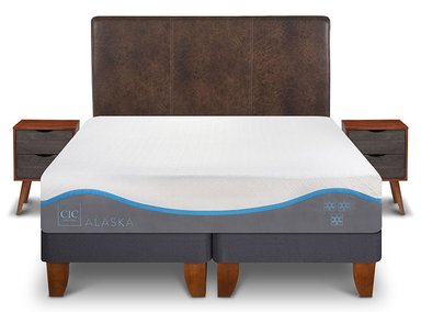 JUEGO DE DORMITORIO CIC CAMA EUROPEA ALASKA BD 2 PLAZAS + SET BAKER - 1