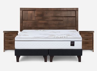 JUEGO DE DORMITORIO ROSEN CAMA EUROPEA ART 4 BD 2 PLAZAS + SET DOLCE - 1