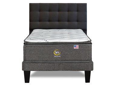 CAMA EUROPEA SERTA SERENE 1.5 PL + RESPALDO MARENGO - 1