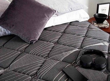 JUEGO DE DORMITORIO FLEX CAMA EUROPEA BLACK BD 2 PLAZAS + RESPALDO MOD GRAFITO - 5