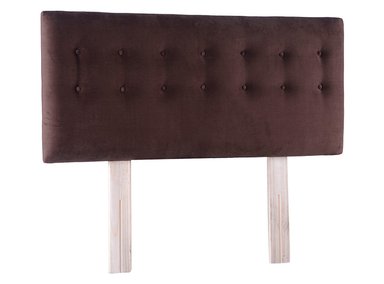 RESPALDO BODEVIR BOTONE FELPA 2 PLAZAS MADERA CHOCOLATE - 2
