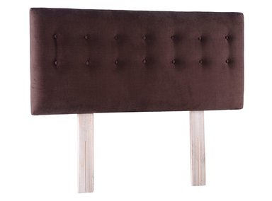 RESPALDO BODEVIR BOTONE FELPA KING MADERA CHOCOLATE - 2