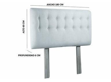 RESPALDO BODEVIR BOTONE FELPA KING MADERA CHOCOLATE - 5