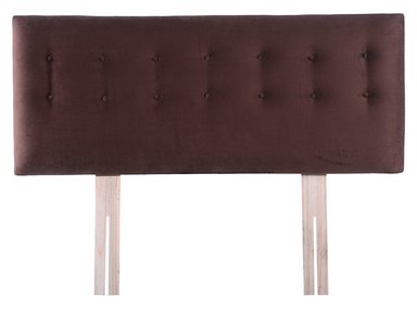 RESPALDO BODEVIR BOTONE FELPA KING MADERA CHOCOLATE - 1
