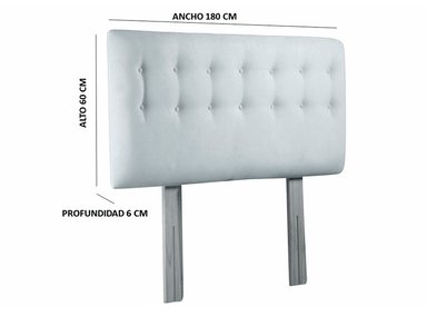 RESPALDO BODEVIR BOTONE FELPA KING MADERA NEGRO - 5