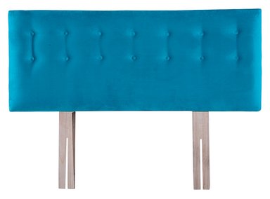 RESPALDO BODEVIR BOTONE FELPA KING MADERA TURQUESA - 1
