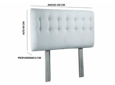 RESPALDO BODEVIR BOTONE PU 2 PLAZAS MADERA BEIGE - 5
