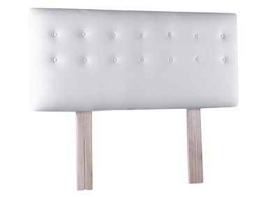 RESPALDO BODEVIR BOTONE PU 2 PLAZAS MADERA BLANCO - 2