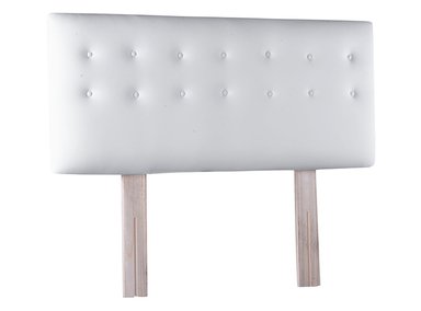RESPALDO BODEVIR BOTONE PU KING MADERA BLANCO - 2