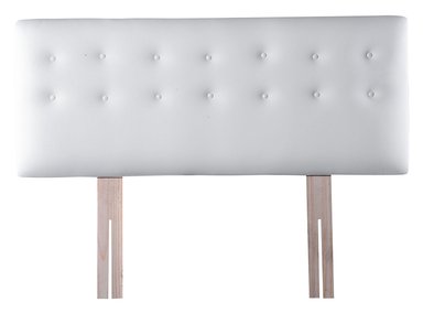 RESPALDO BODEVIR BOTONE PU KING MADERA BLANCO - 1