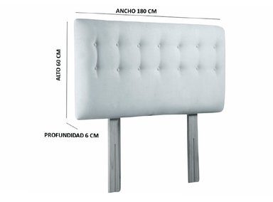 RESPALDO BODEVIR BOTONE PU KING MADERA CHOCOLATE - 4