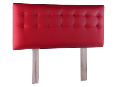 RESPALDO BODEVIR BOTONE PU KING MADERA ROJO - 2