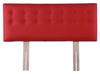 RESPALDO BODEVIR BOTONE PU KING MADERA ROJO - 1