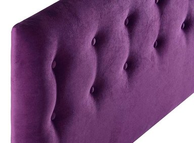 RESPALDO BODEVIR BOTONE FELPA 1.5 PLAZAS MADERA MORADO - 3
