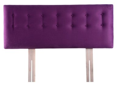RESPALDO BODEVIR BOTONE FELPA 1.5 PLAZAS MADERA MORADO - 1