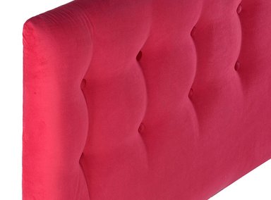 RESPALDO BODEVIR BOTONE FELPA 1.5 PLAZAS MADERA ROJO - 3