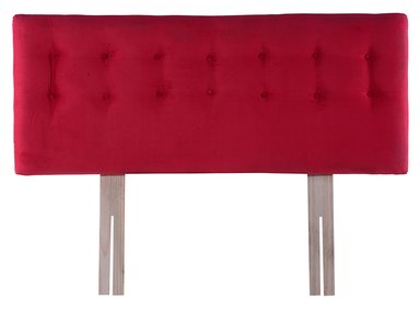 RESPALDO BODEVIR BOTONE FELPA 1.5 PLAZAS MADERA ROJO - 1